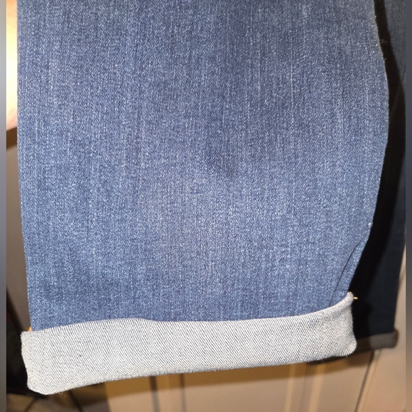 Democracy Dark Blue Floral Embroidered Jeans Size 10 - Picture 8 of 9